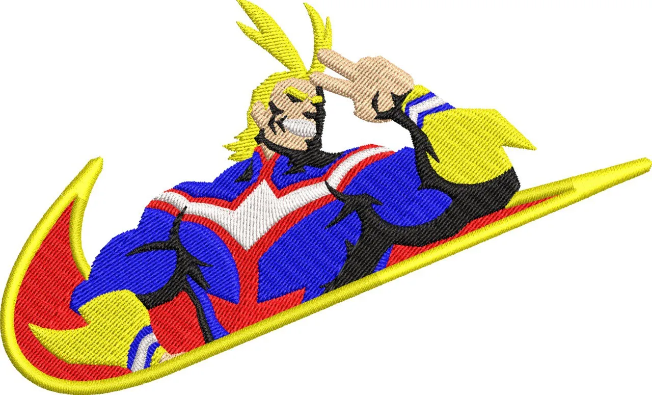 Alternative view of  All Might in Nike Style Logo Embroidery 