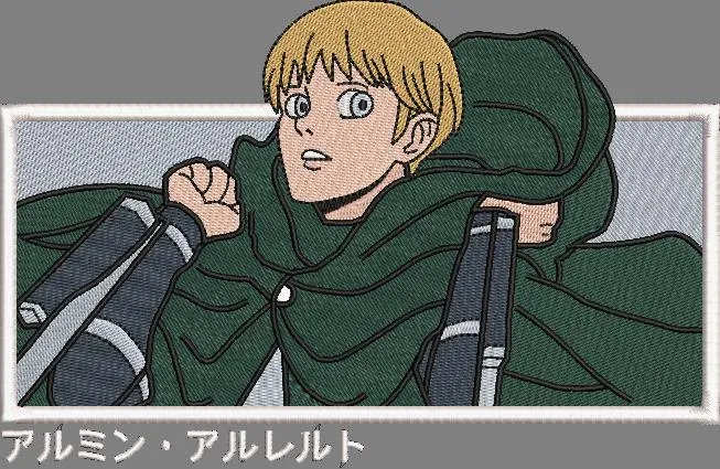Alternative view of  Armin Arlert Attack on Titan Embroidered Patch 