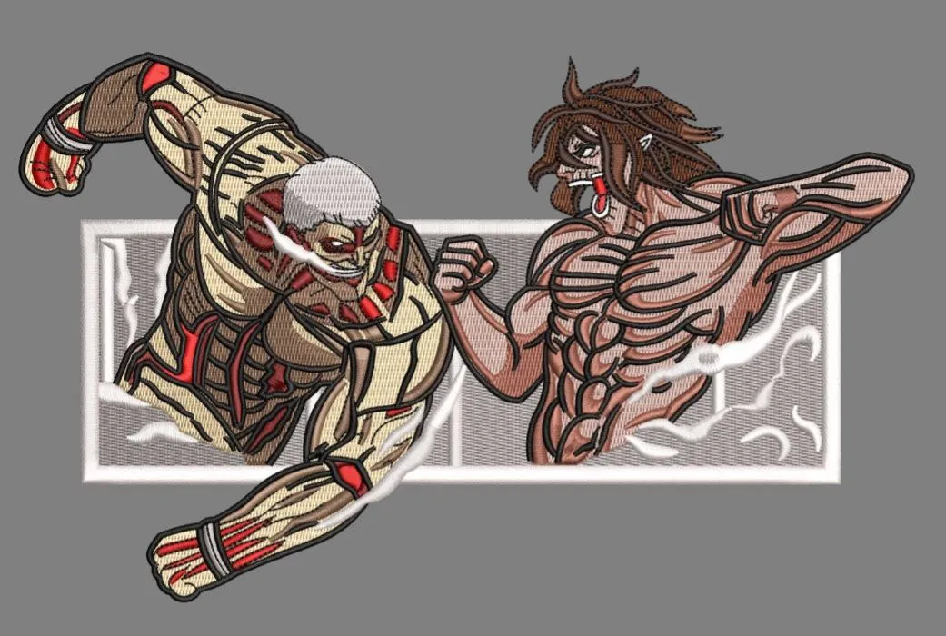 Alternative view of  Armored Titan vs Attack Titan Showdown 