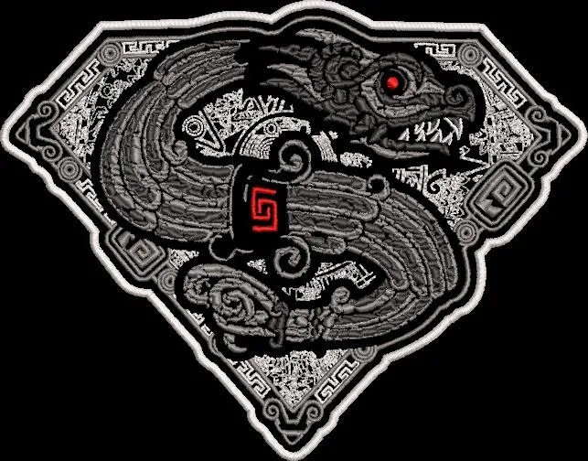 Alternative view of  Aztec Serpent in Superman Emblem 
