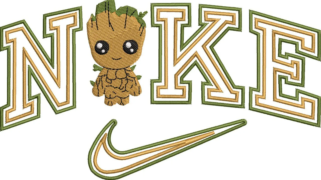 Alternative view of  Baby Groot in Nike Embroidery Logo 