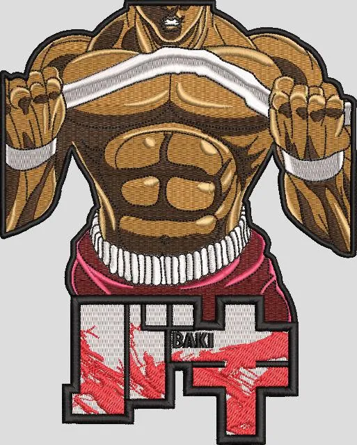 Alternative view of  Baki Hanma Ripping Shirt over Logo 