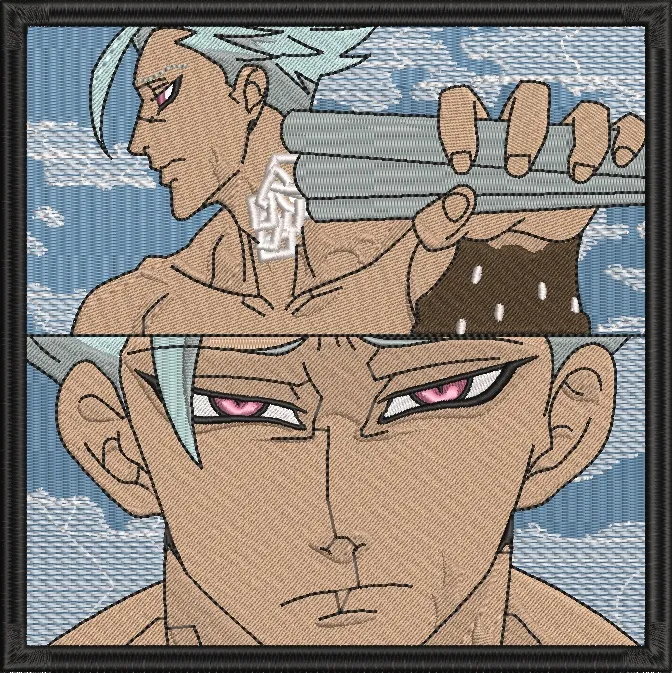 Alternative view of  Ban Close Up Split Scene Embroidery Style 