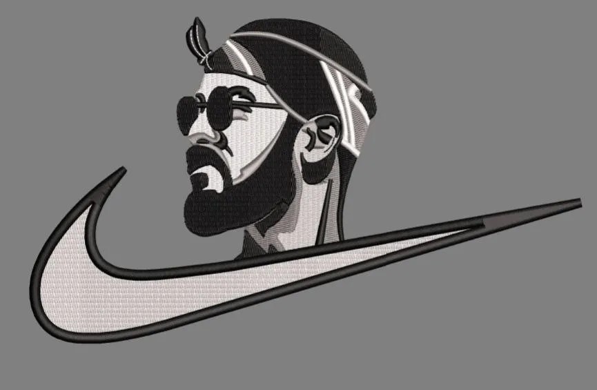 Alternative view of  Bearded Man with Bandana Sunglasses and Nike Swoosh 
