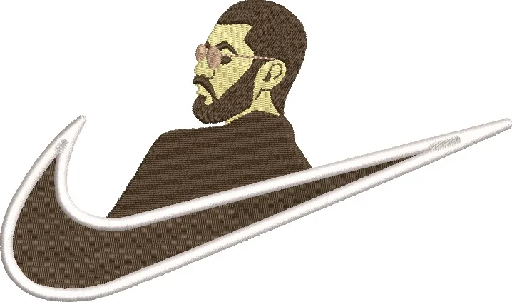 Alternative view of  Bearded Man with Sunglasses in Nike Swoosh 