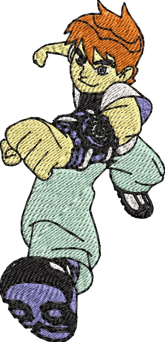 Alternative view of  Ben Tennyson Action Pose Embroidery 