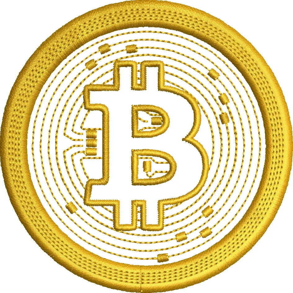 Alternative view of  Bitcoin Embroidered Patch Style Logo 