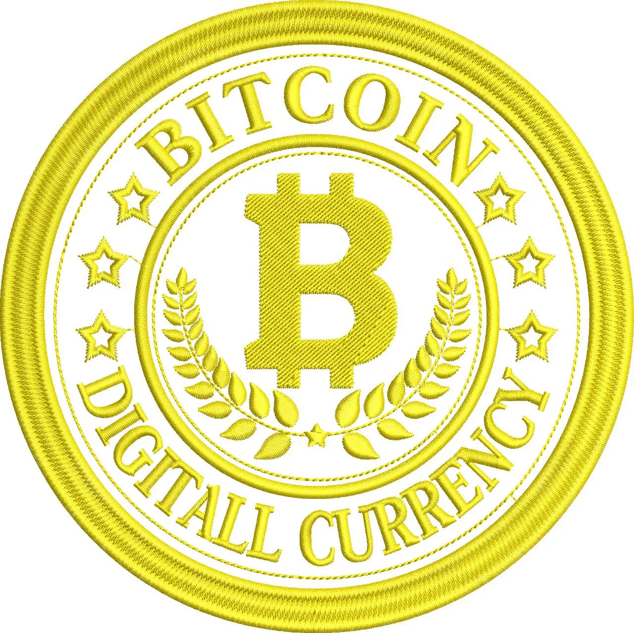 Alternative view of  Bitcoin Embroidered Seal Badge 
