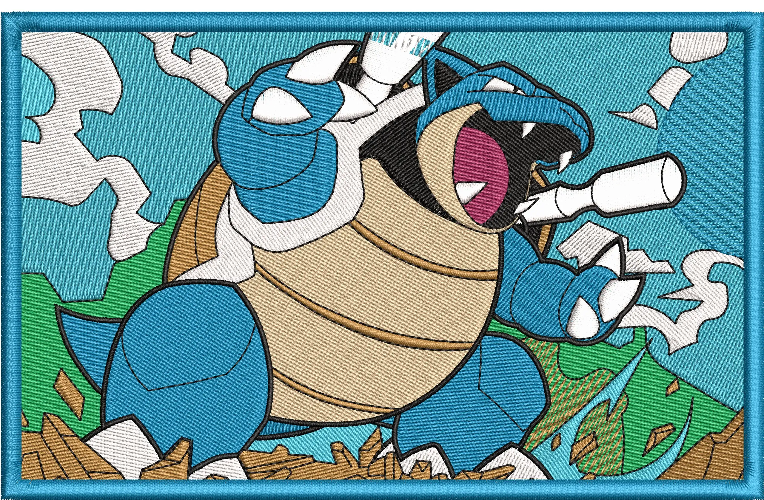 Alternative view of  Blastoise Action Embroidery Patch 