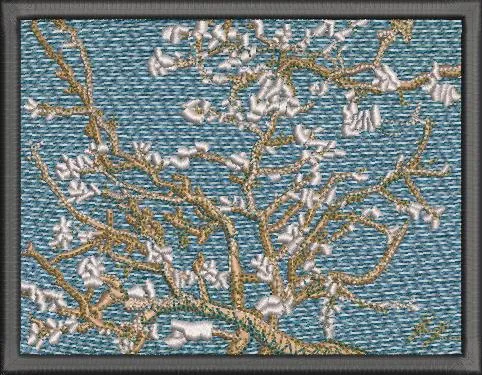 Alternative view of  Blossoming Tree Branches on Blue 