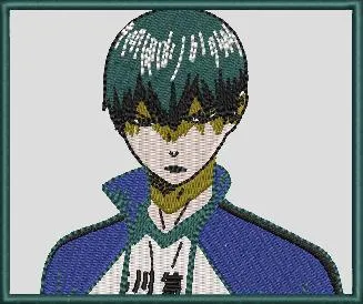 Alternative view of  Blue Haired Anime Boy in Sports Uniform 