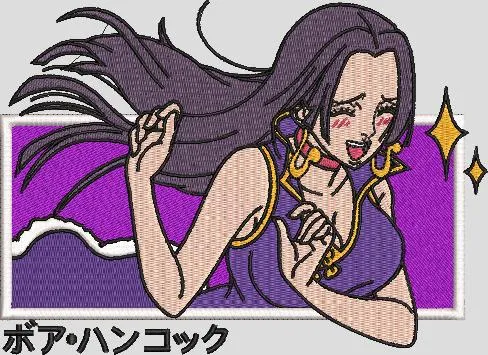 Alternative view of  Boa Hancock Blushing on Purple Background 