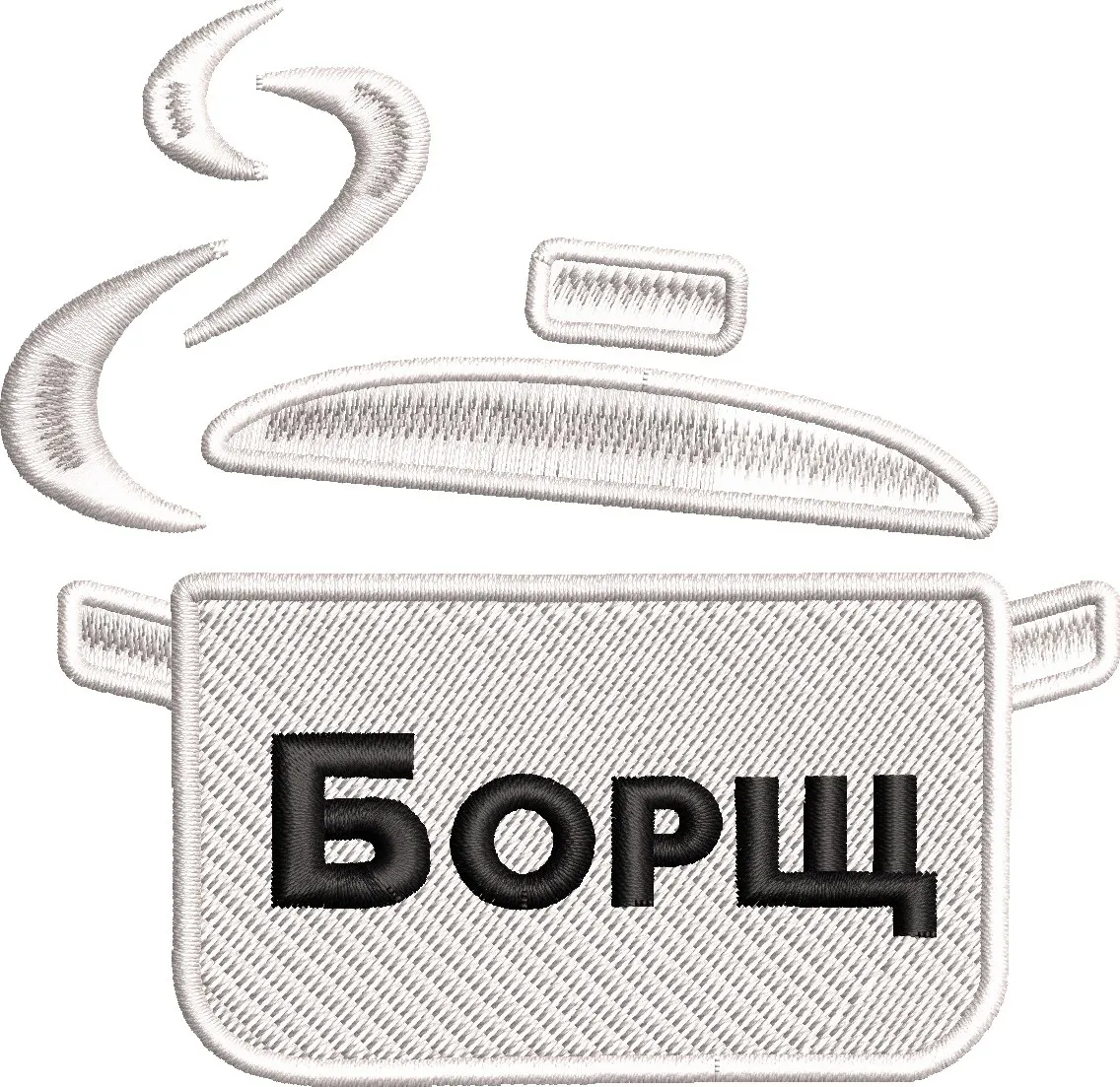 Alternative view of  Borscht Pot Embroidered Patch 