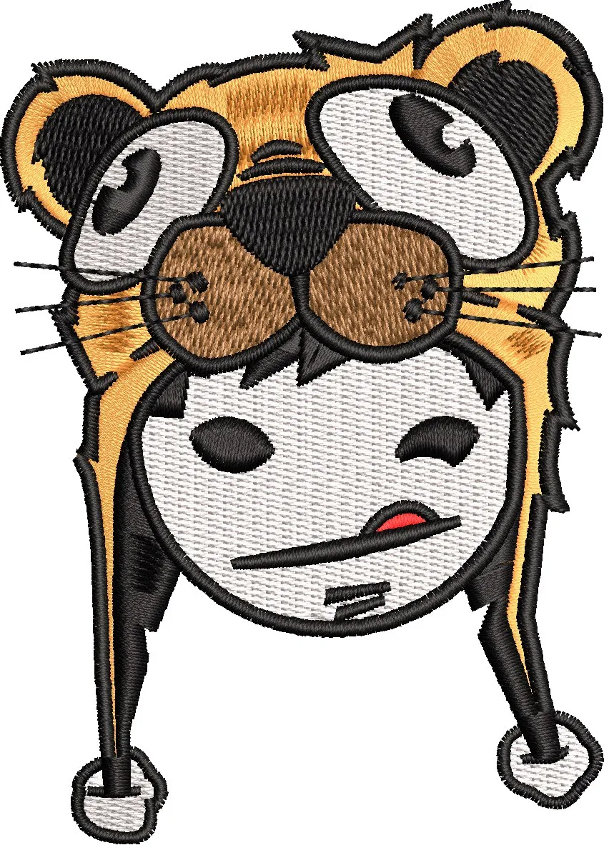 Alternative view of  Boy with Tiger Hat Embroidery 