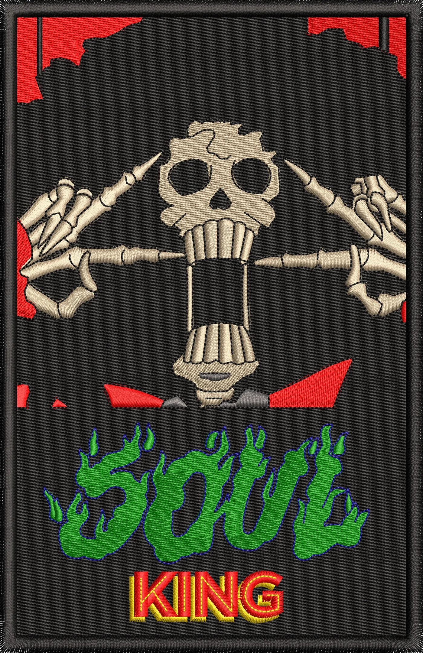 Alternative view of  Brook Soul King Jolly Roger One Piece Patch 