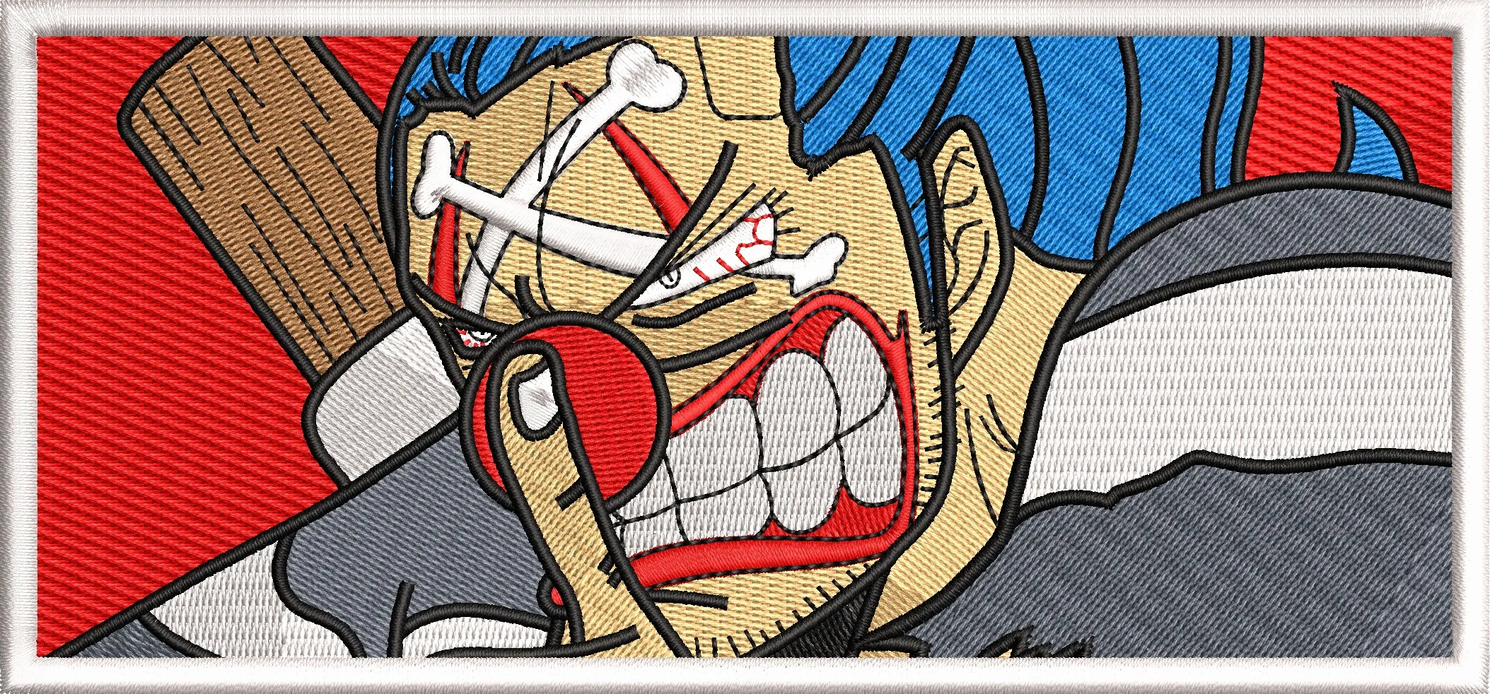 Alternative view of  Buggy the Clown Intense Closeup Embroidered Patch 