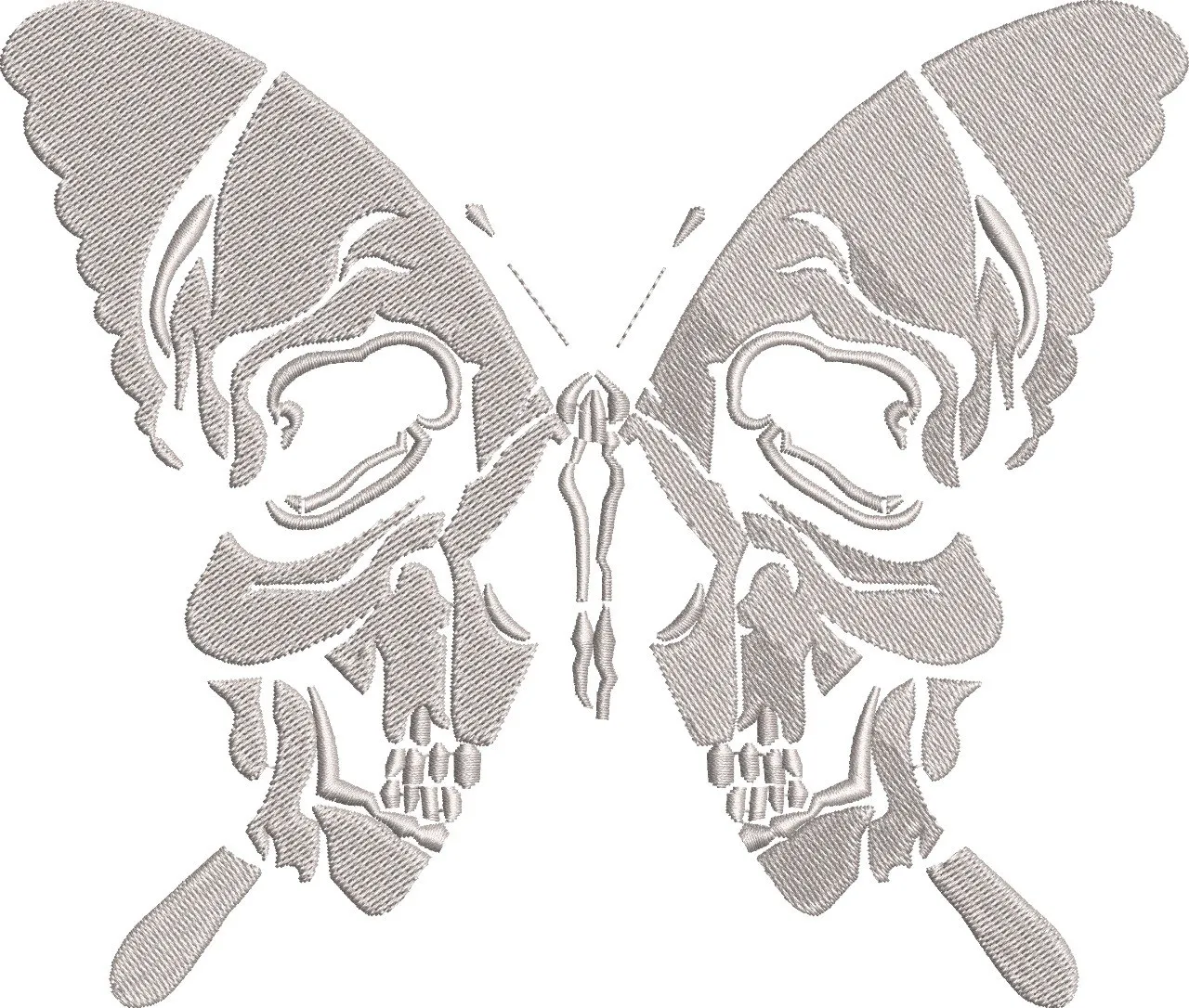 Alternative view of  Butterfly with Skull Pattern Wings 