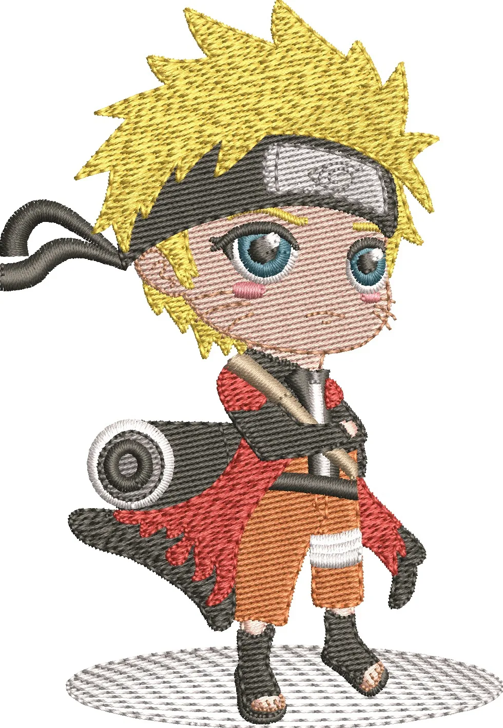 Alternative view of  Chibi Naruto Uzumaki Sage Mode Embroidery 