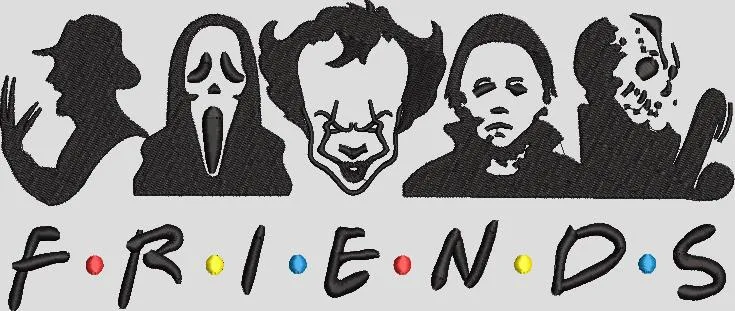 Alternative view of  Classic Horror Villains Friends Parody 