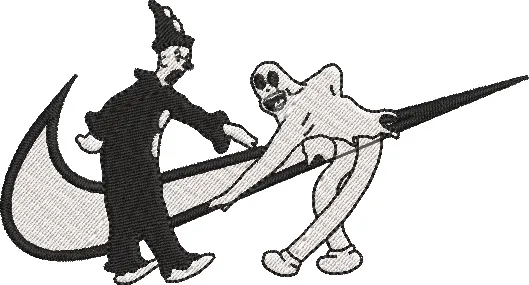Alternative view of  Clowns with Nike Swoosh Logo 