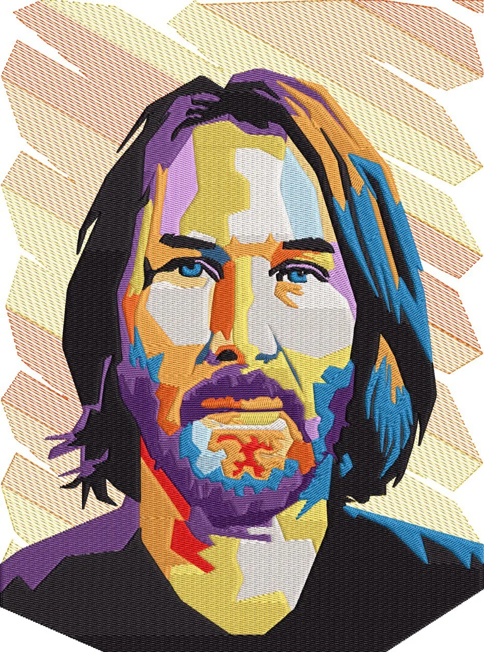 Alternative view of  Colorful Male Portrait Polygon Style 