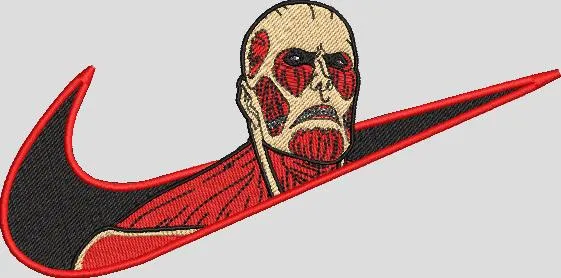 Alternative view of  Colossal Titan with Nike Swoosh 