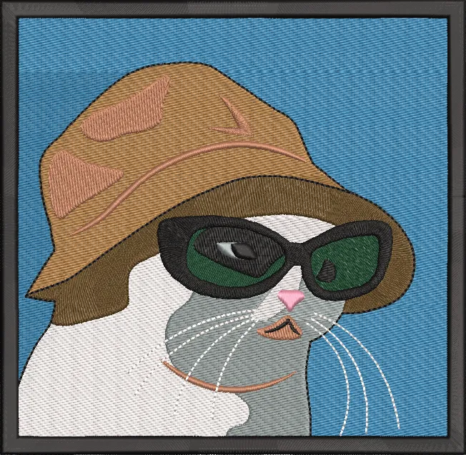 Alternative view of  Cool Cat with Sunglasses and Bucket Hat 