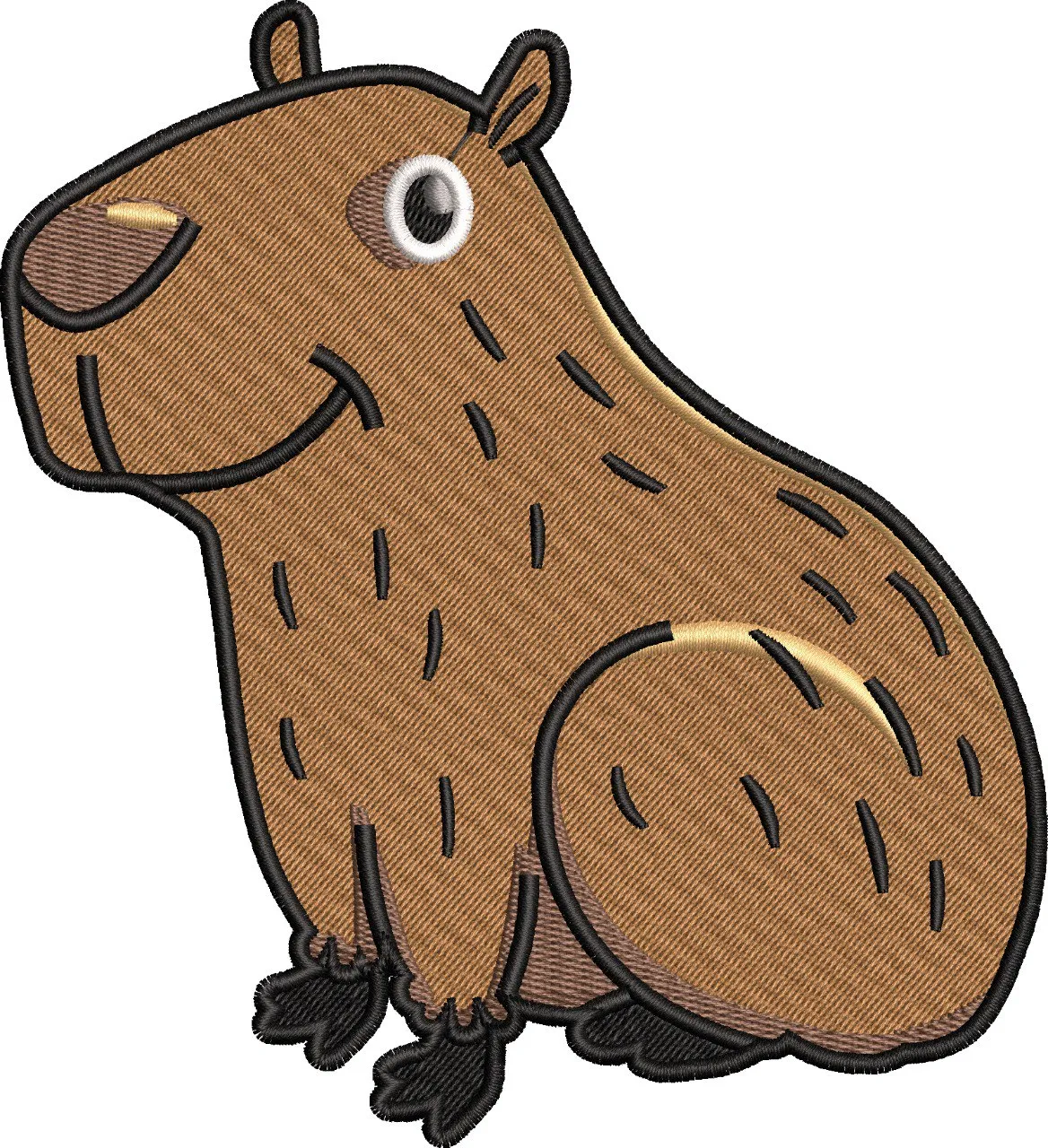Alternative view of  Cute Capybara Embroidery Patch 