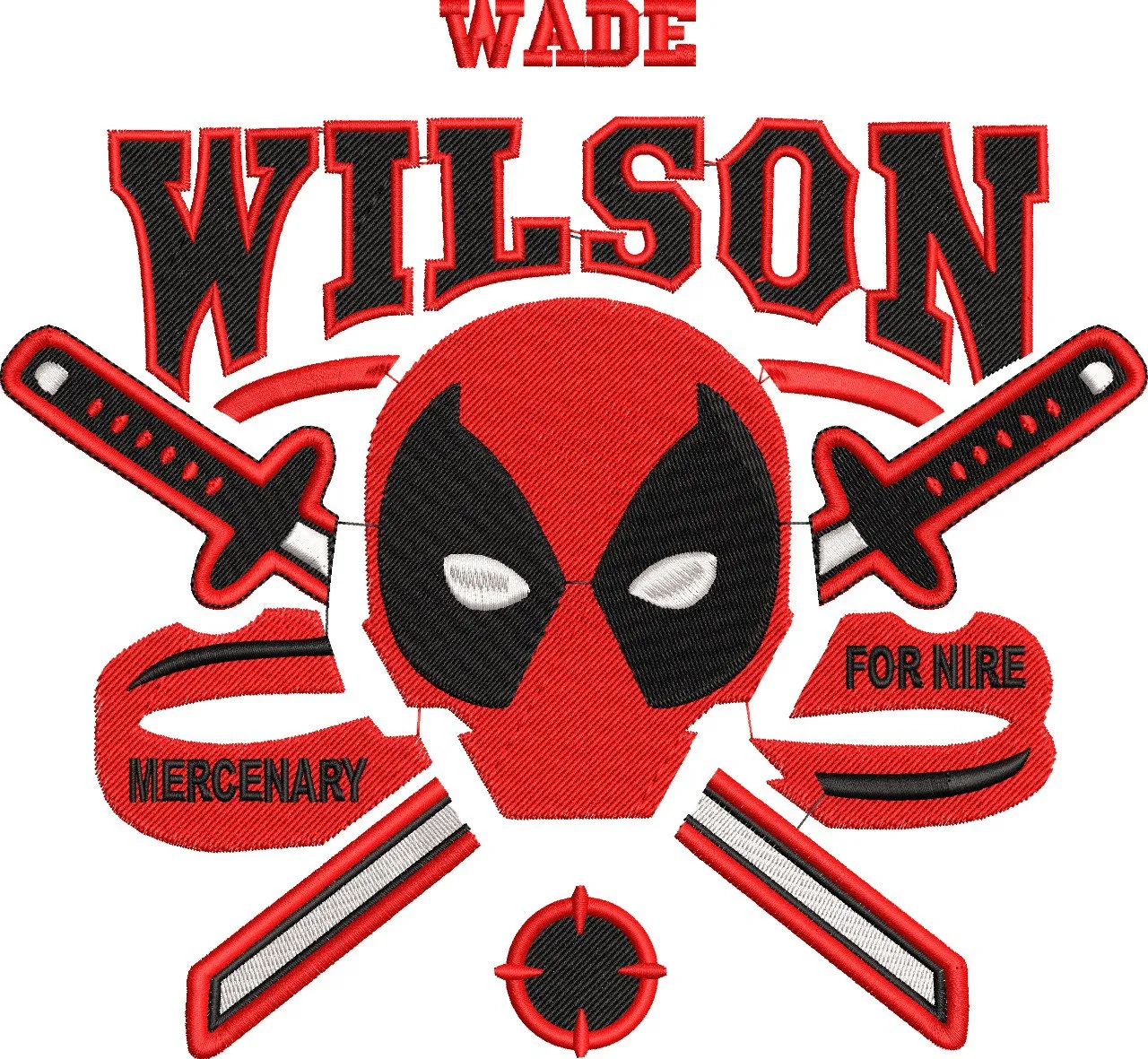 Alternative view of  Deadpool Wade Wilson Mercenary Patch Design 
