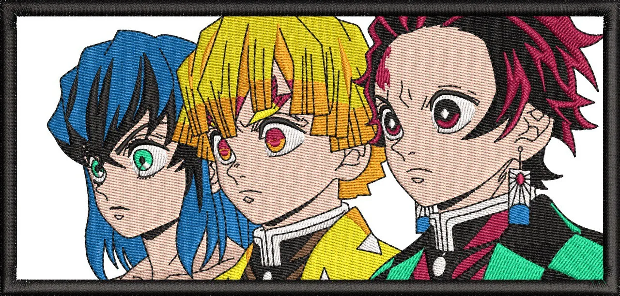 Alternative view of  Demon Slayer Main Trio Embroidered Patch Style 