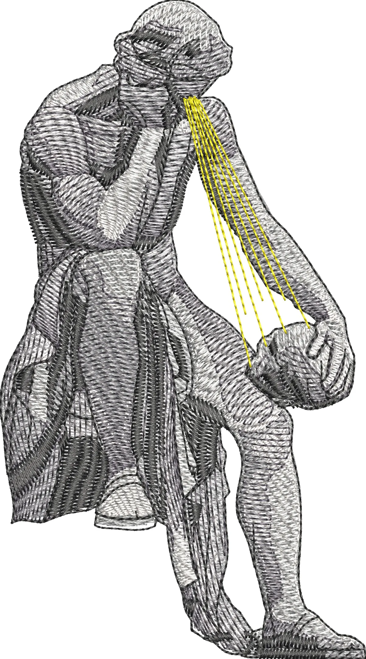 Alternative view of  Embroidered Thinker with Laser Vision 