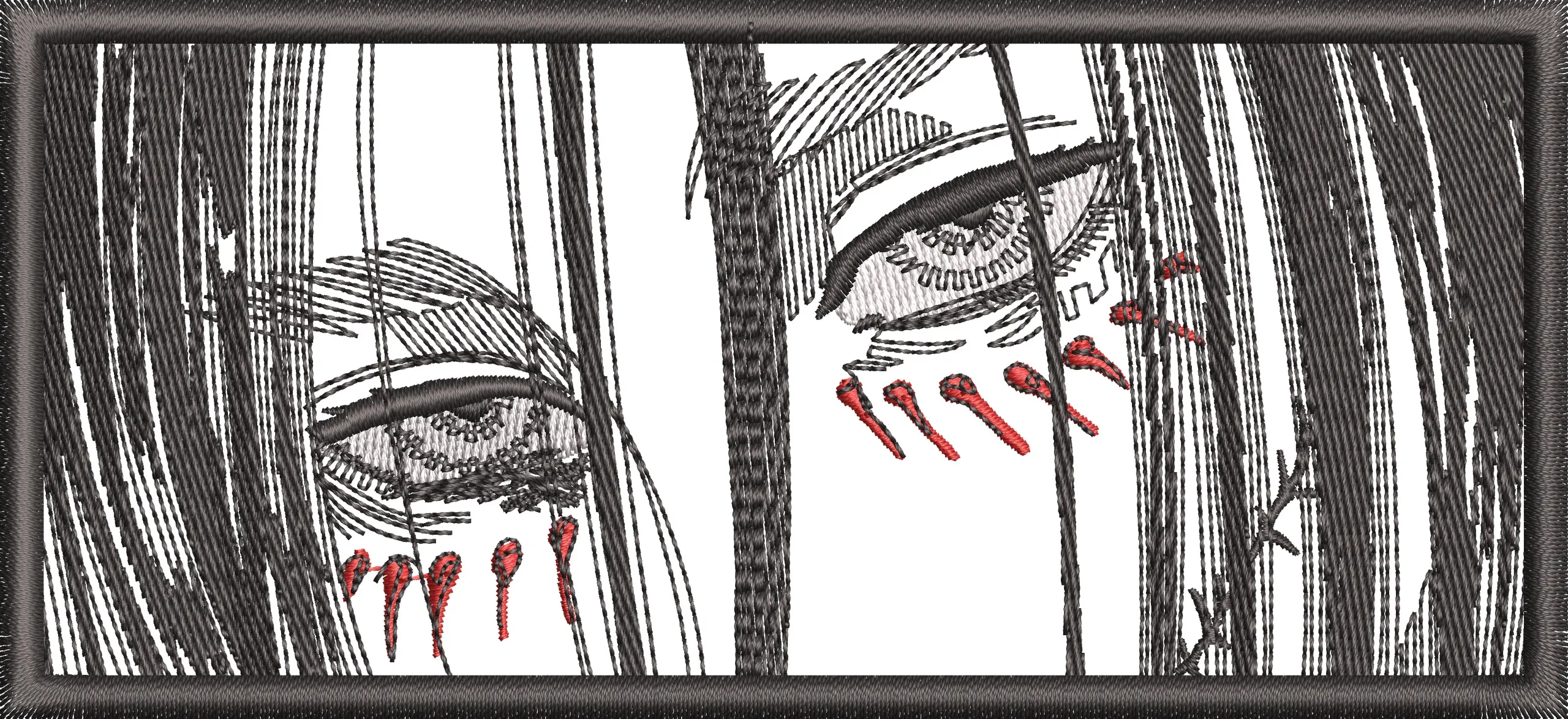 Alternative view of  Emotional Anime Eyes with Red Tears 