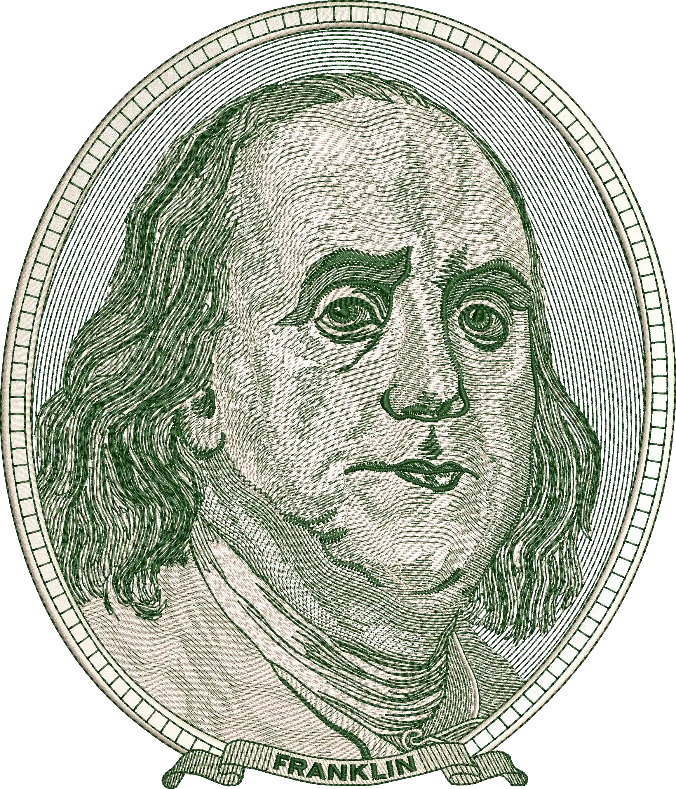 Alternative view of  Engraved Portrait of Benjamin Franklin 
