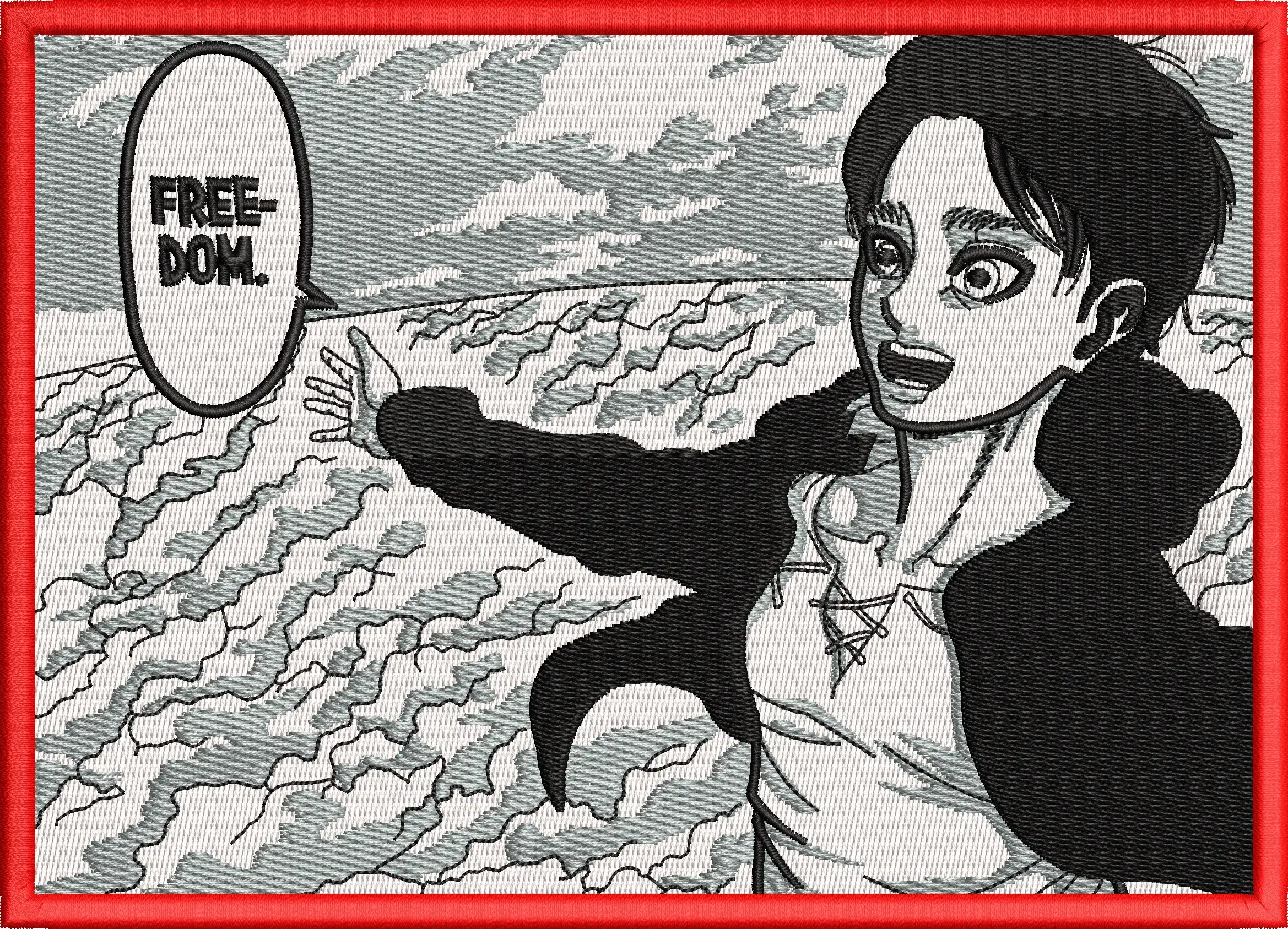 Alternative view of  Eren Jaeger Freedom Speech Bubble Panel 