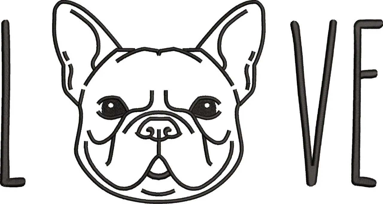 Alternative view of  French Bulldog Love Outline 