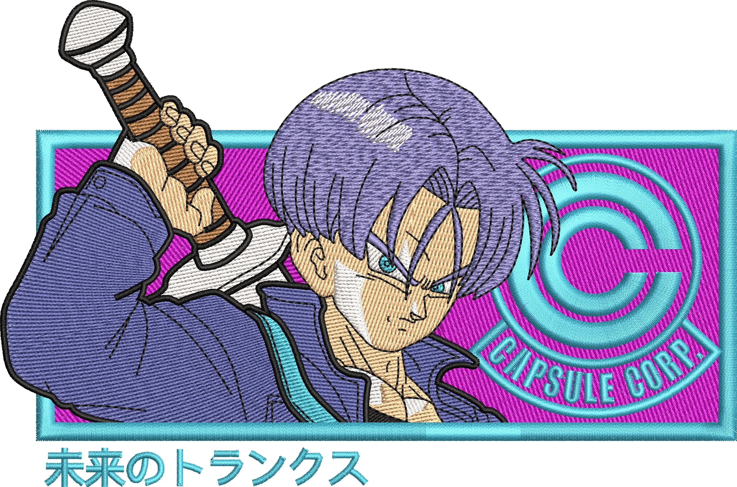 Alternative view of  Future Trunks with Capsule Corp Logo Patch 