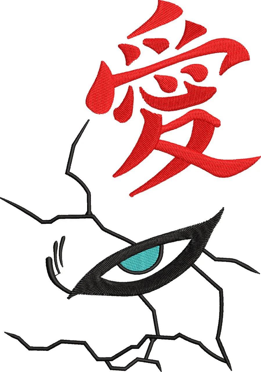 Alternative view of  Gaara Eye with Red Kanji Love Symbol 