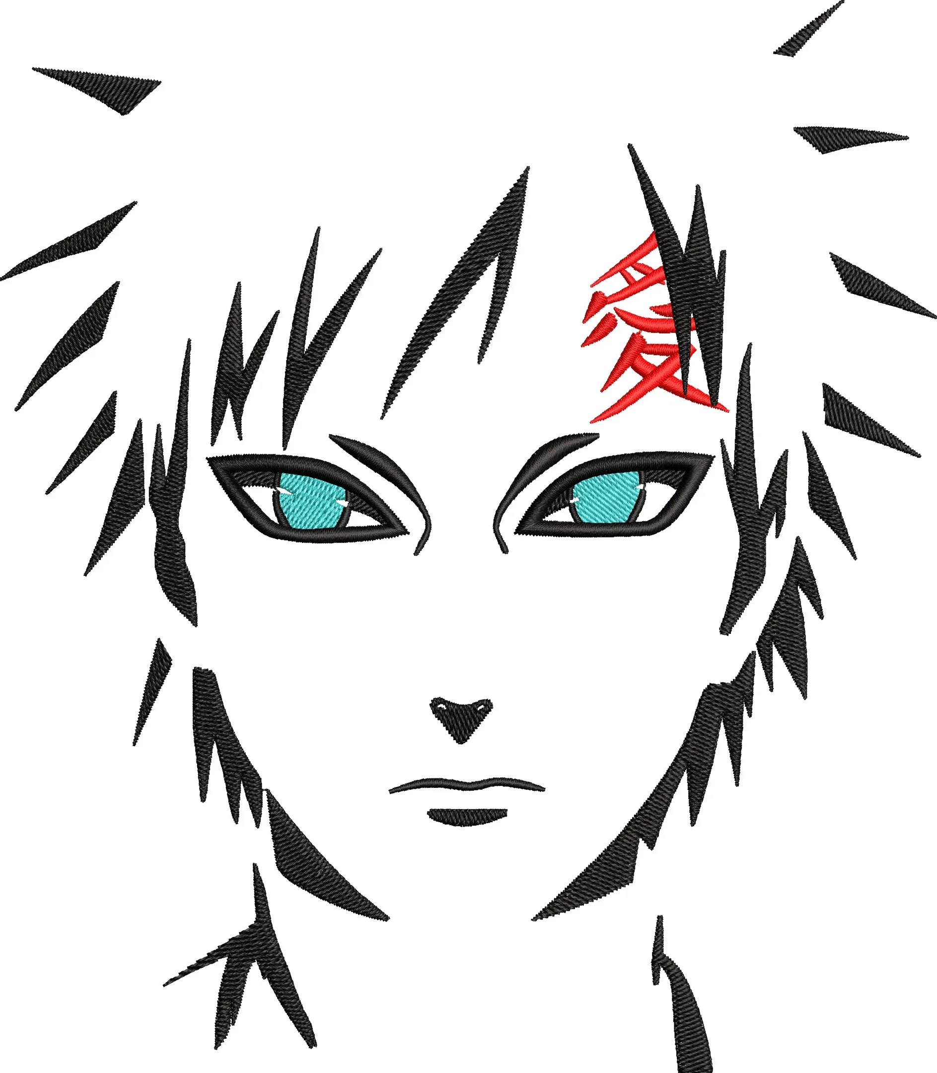 Alternative view of  Gaara Face Minimalist Embroidery 
