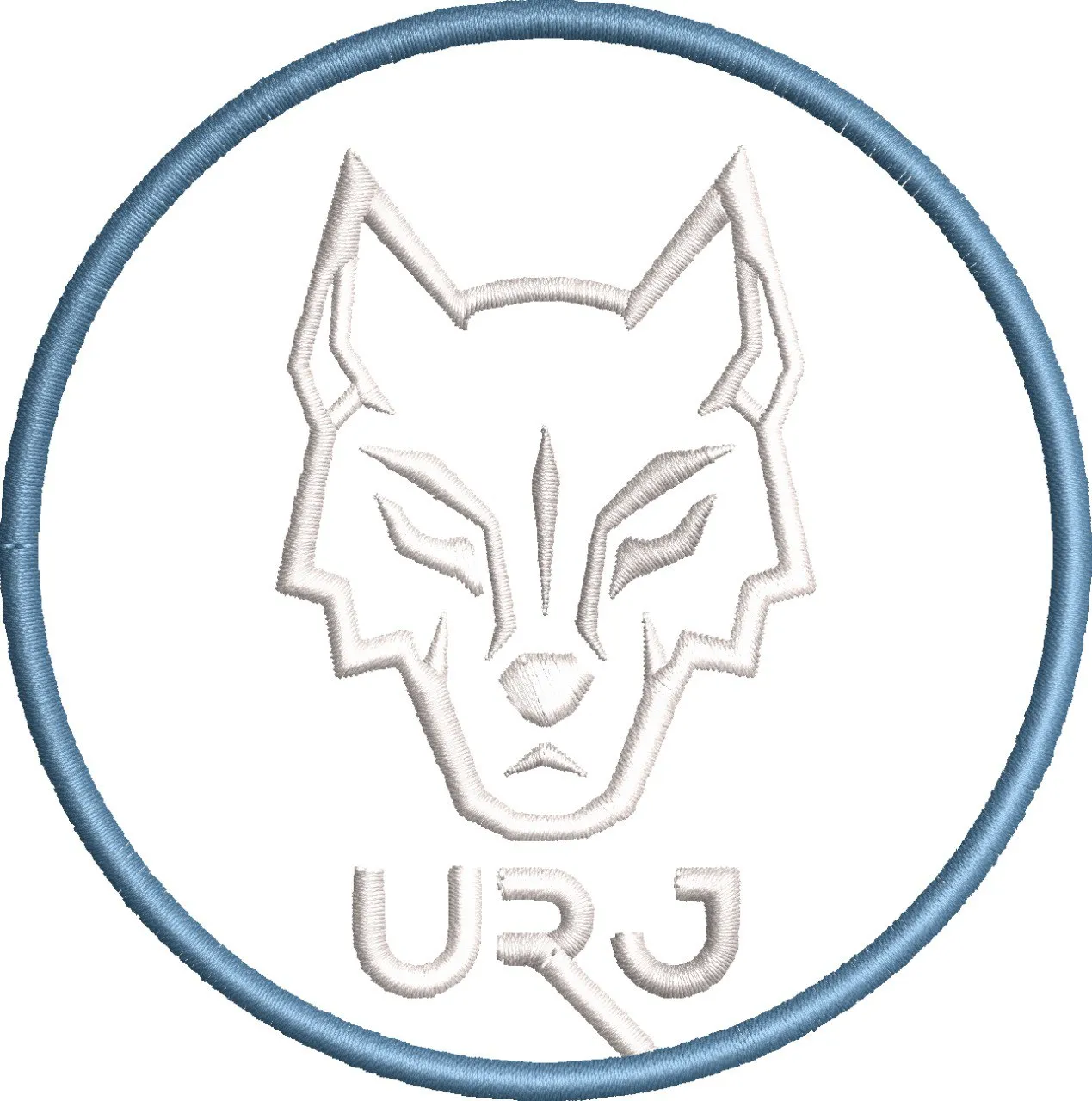 Alternative view of  Geometric Wolf Head with URJ Letters 
