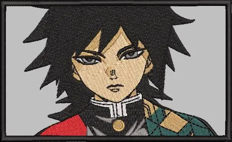 Alternative view of  Giyu Tomioka Embroidered Portrait 