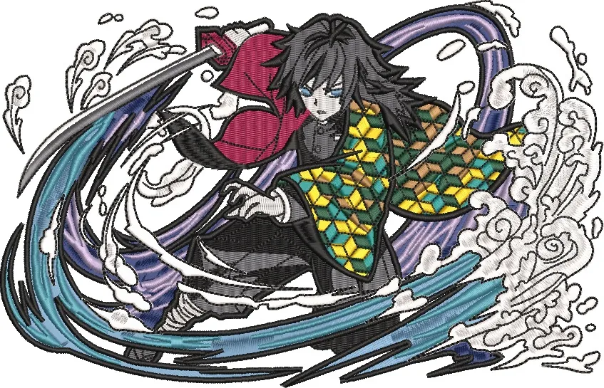 Alternative view of  Giyu Tomioka Water Breathing Attack 