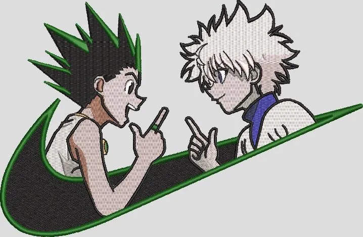 Alternative view of  Gon and Killua in Nike Swoosh 