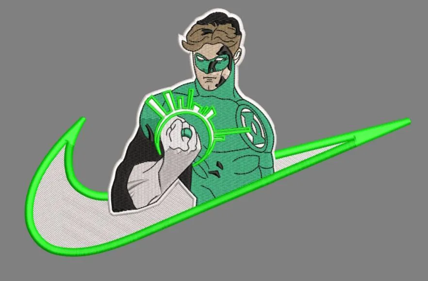Alternative view of  Green Lantern with Nike Logo 