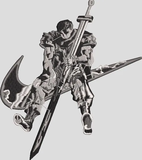 Alternative view of  Guts Sitting on Sword with Nike Swoosh 