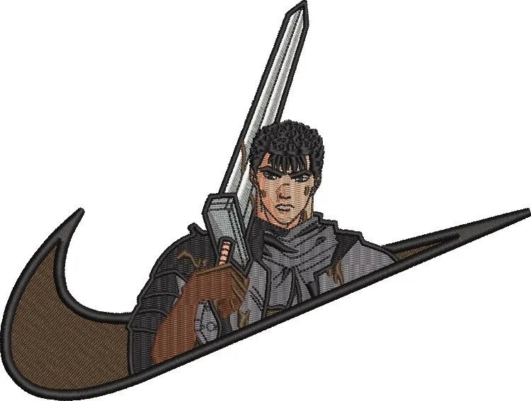 Alternative view of  Guts with Sword in Nike Logo 