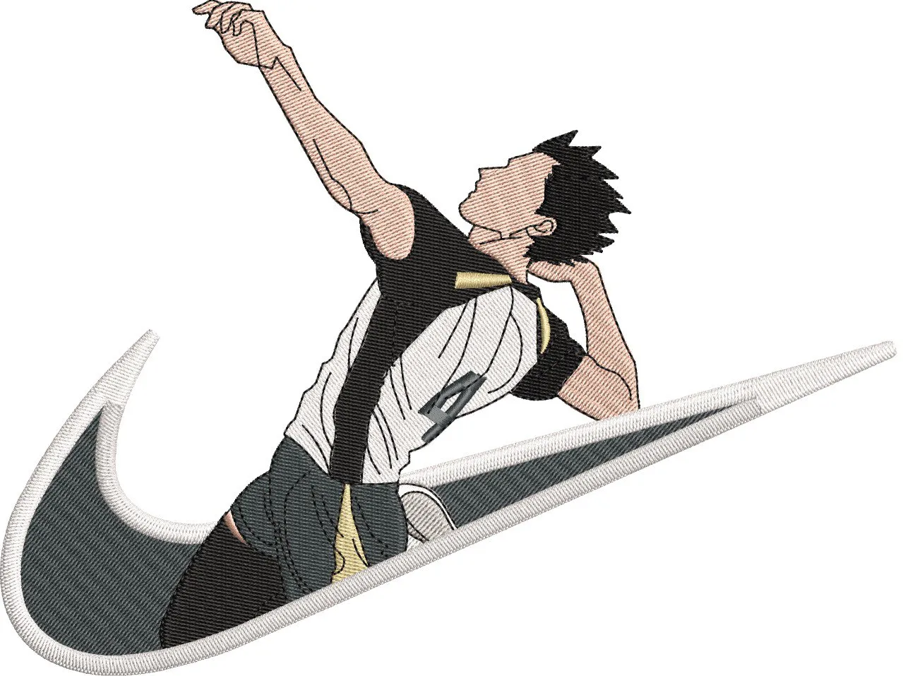Alternative view of  Haikyuu Player with Nike Swoosh 