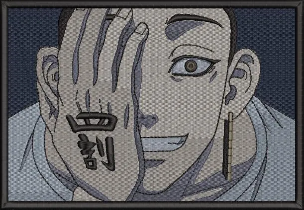 Alternative view of  Hanami from Jujutsu Kaisen with Kanji Tattoo 