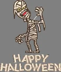 Alternative view of  Happy Halloween Cartoon Mummy 