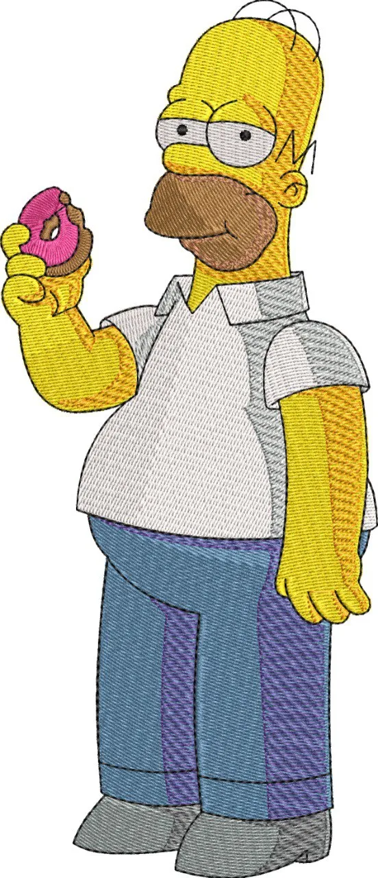 Alternative view of  Homer Simpson Holding Pink Donut 