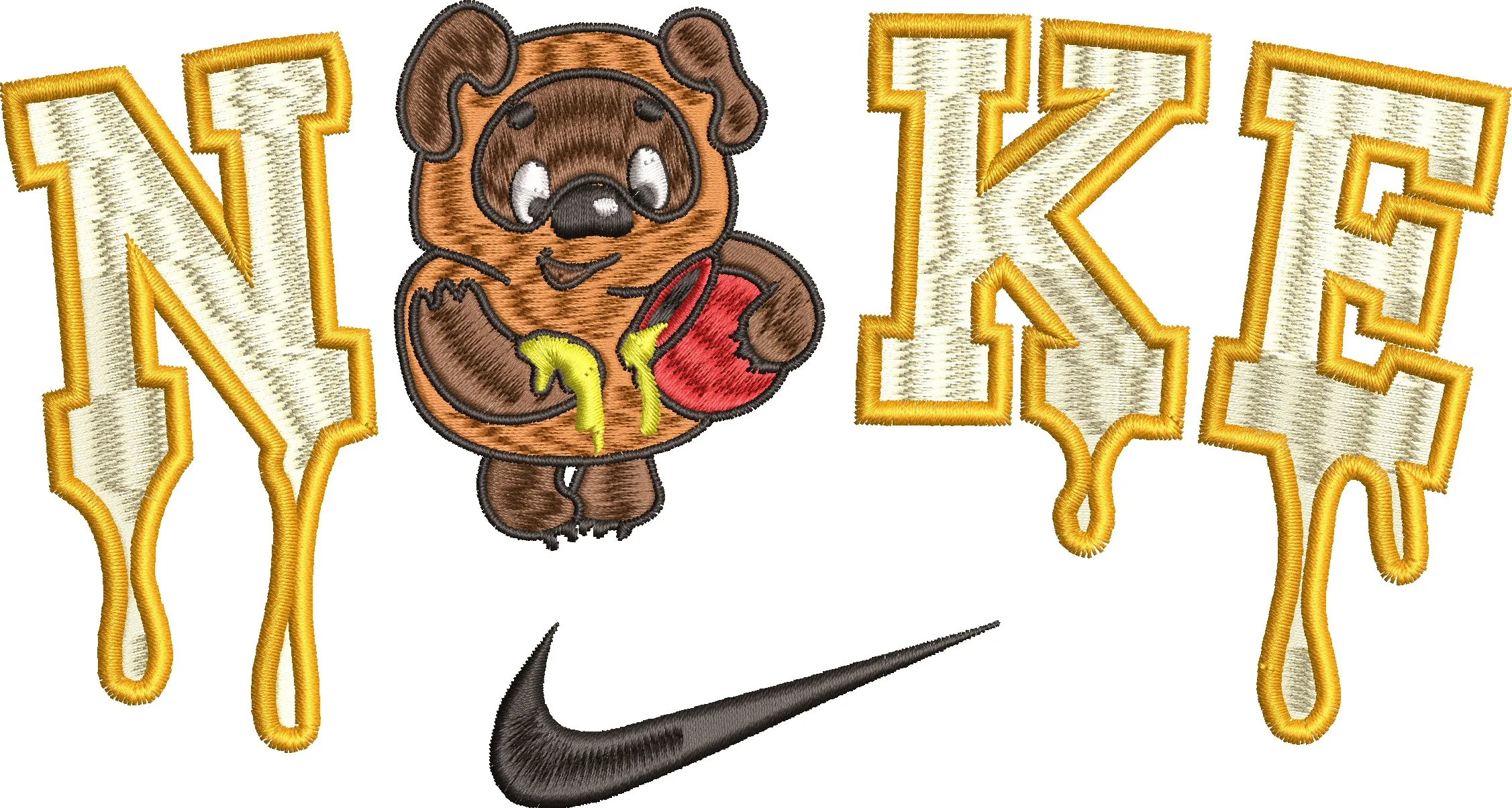 Alternative view of  Honey Bear Donut Parody with Nike Logo 